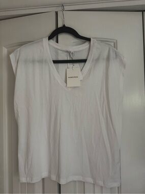Nordstrom White V-Neck Tee with Tags